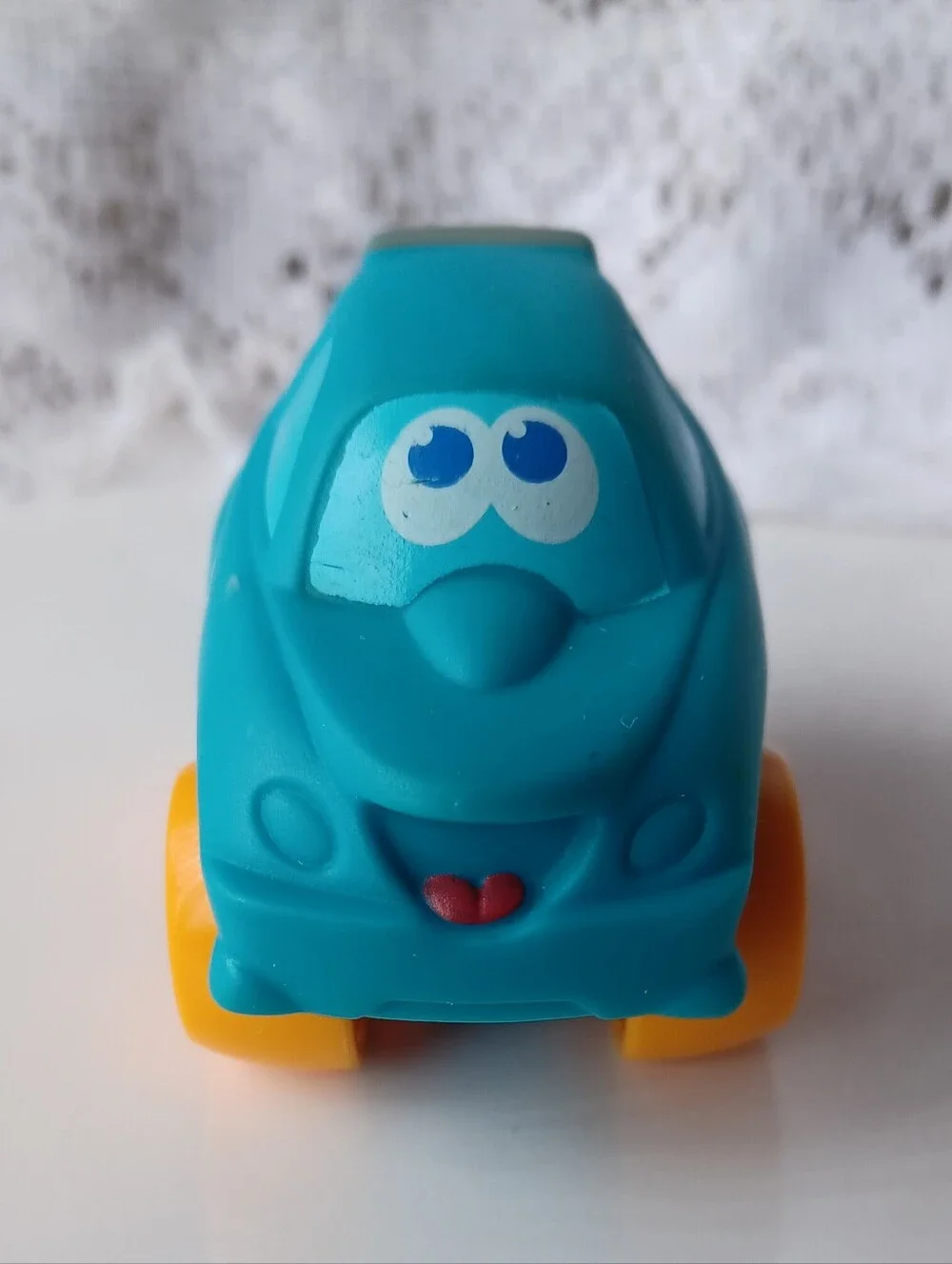 (2) PLAYSKOOL/TONKA/HASBRO WHEEL PALS CHUCK & FRIENDS GREEN RACER & BLUE CAR
